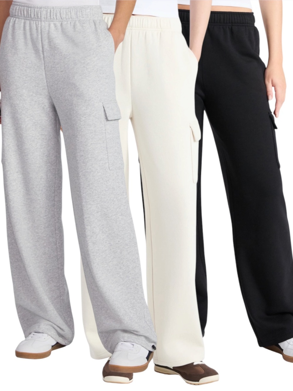 NO BOUNDARIES Wide Leg Cargo Sweatpants (3 Pairs) Size Small